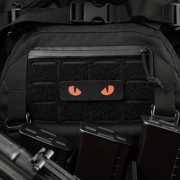 M-Tac нашивка Cat Eyes Laser Cut Black/Red/GID