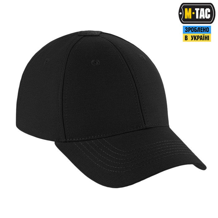 M-Tac бейсболка Elite Flex ріп-стоп Black S/M