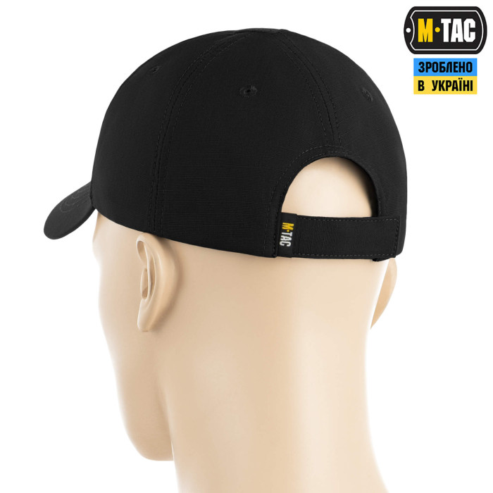 M-Tac бейсболка Elite Flex ріп-стоп Black S/M