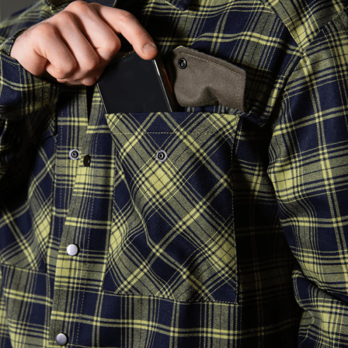 Сорочка "Буревій" (лого Tan) Lime Green/Navy 8659 XL(р)