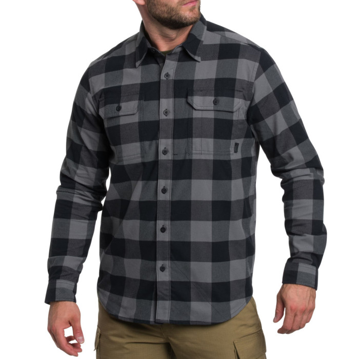 Сорочка PW-True Grey Checkered 2XL/R Helikon GREYMAN - NYLON SORONA BLEND H3572-PW