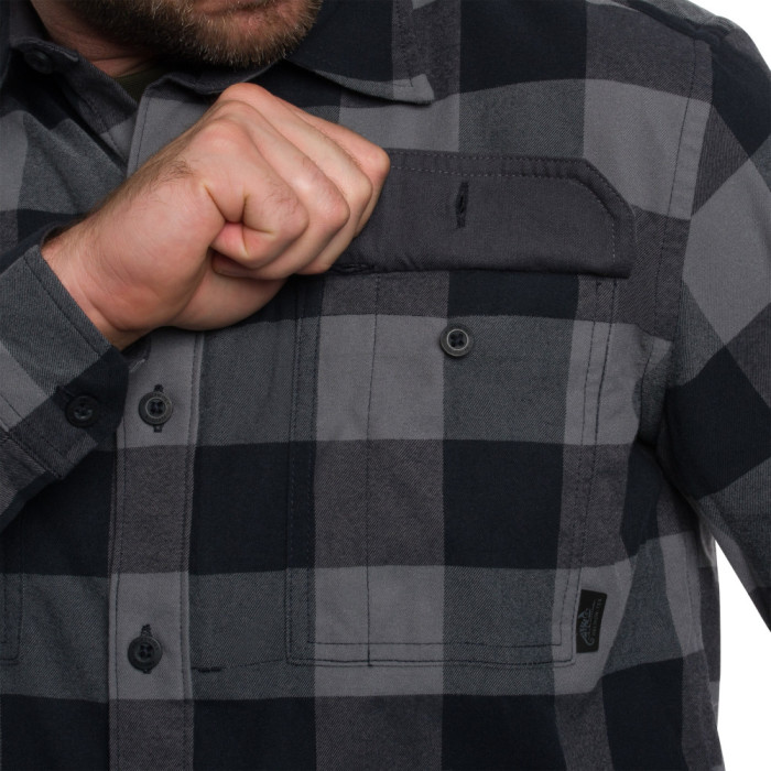 Сорочка PW-True Grey Checkered 2XL/R Helikon GREYMAN - NYLON SORONA BLEND H3572-PW
