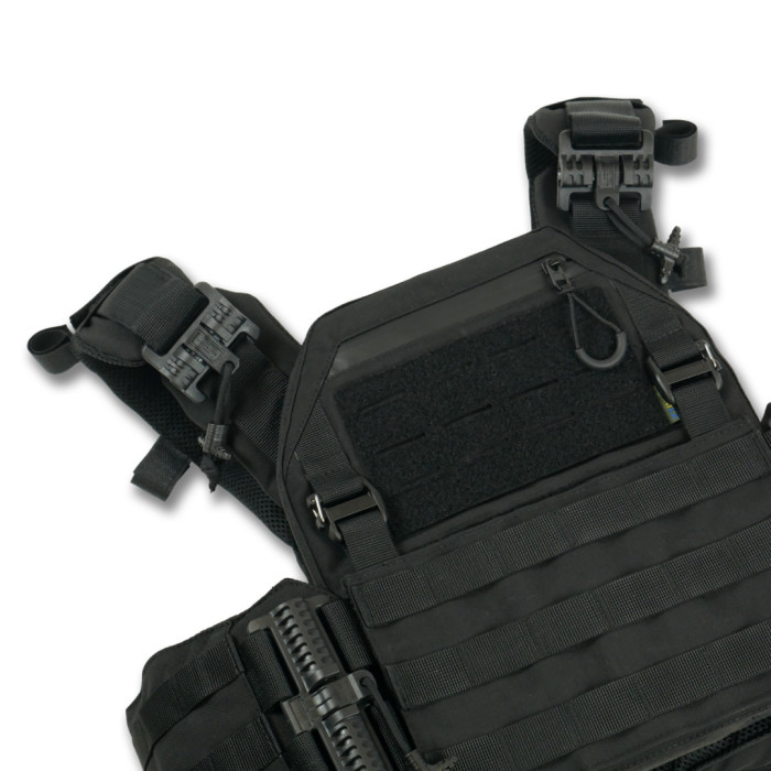 Плитоноска StrykeR (Plate Carrier) із швидким скиданням (камербанд скелет) AEGIS Чорна (Black) GEN 3