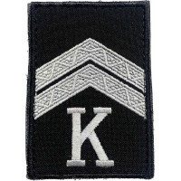 Погони Капрал Полиции (пара) на липучці чорні 8х5см
