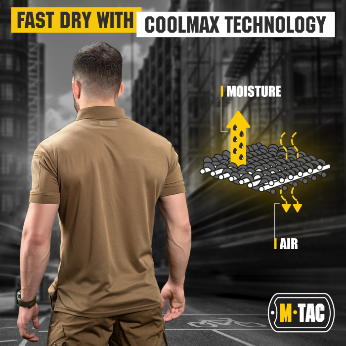 M-Tac поло Elite Tactical Coolmax Black L