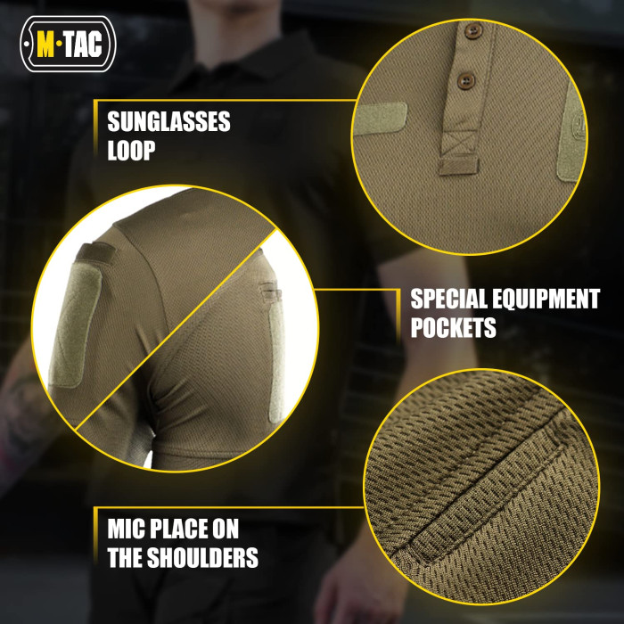 M-Tac поло Elite Tactical Coolmax Black L