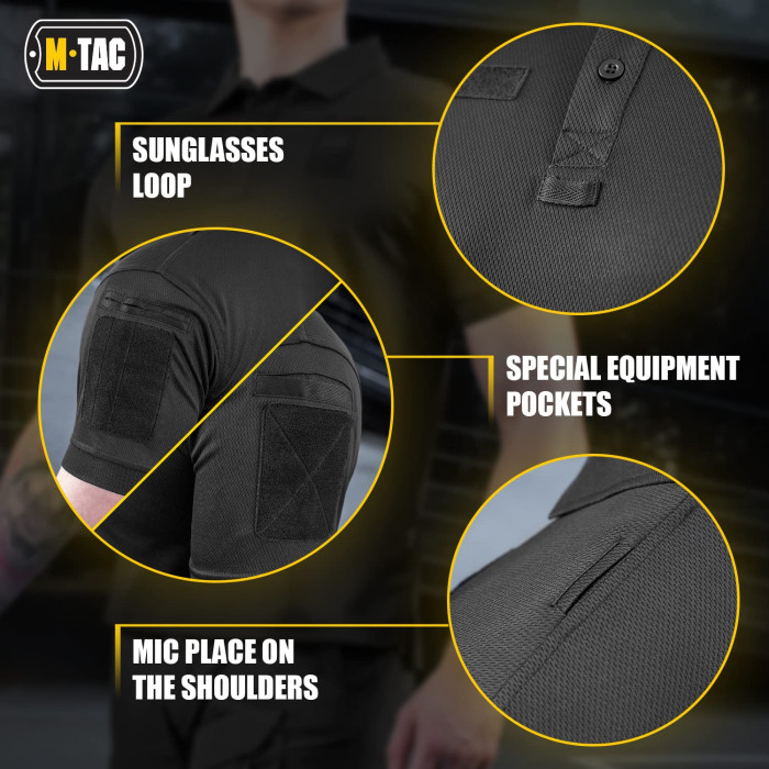M-Tac поло Elite Tactical Coolmax Black L