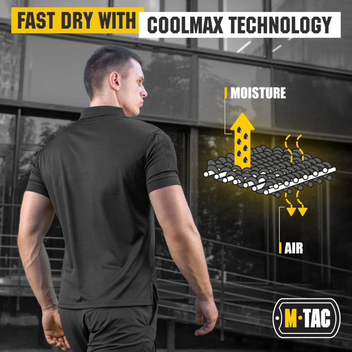 M-Tac поло Elite Tactical Coolmax Black L