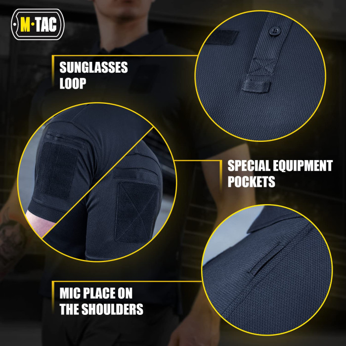 M-Tac поло Elite Tactical Coolmax Black L