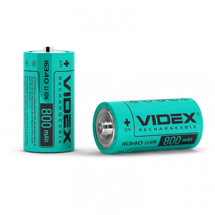 Акумулятор VIDEX без захисту 800 mAh bulk/1 pc 50/600 16340