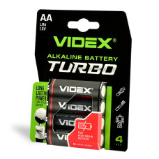 Батарейка VIDEX батарейка лужна  AA/LR (бл-2 шт) Turbo LR6T/AA 2B