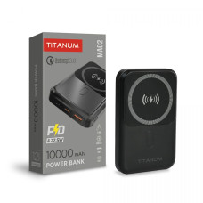 Power Bank TITANUM Black 10000 mAh Wireless 22.5W QC+PD TPB-MA02