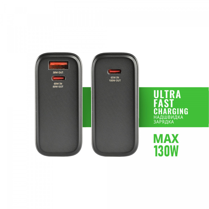 Power Bank VIDEX Black 20000mAh 100W PD LED дисплей VPB-323