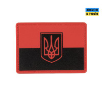 Нашивка прапор червоно-чорний PVC