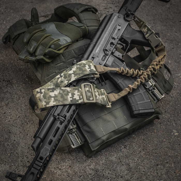 M-Tac ремінь збройовий  одноточковий еластичний Multicam
