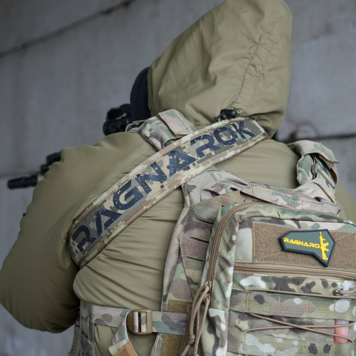 Ремінь збройовий RAGNAROK триточковий з широким наплічником "KRAKEN" carbine Койот