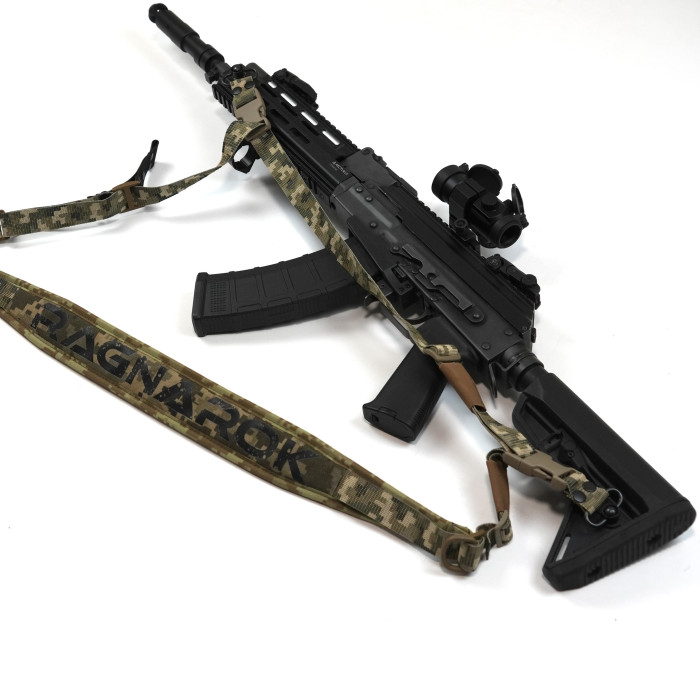 Ремінь збройовий RAGNAROK триточковий з широким наплічником "KRAKEN" carbine Койот