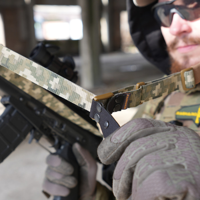 Ремінь збройовий RAGNAROK триточковий з широким наплічником "KRAKEN" carbine Койот