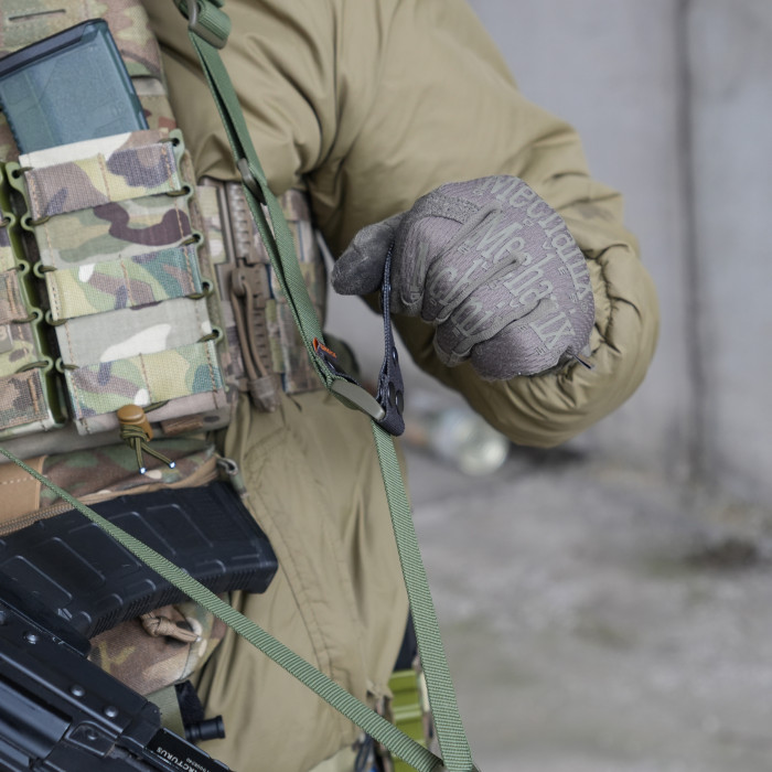 Ремінь збройовий RAGNAROK триточковий з широким наплічником "KRAKEN" carbine Олива