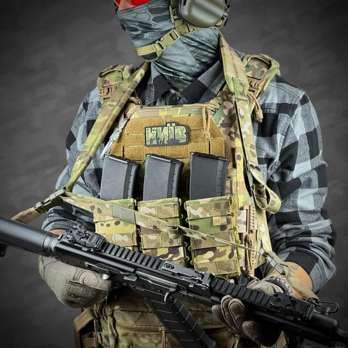 Ремінь збройовий RAGNAROK триточковий з широким наплічником "KRAKEN" carbine Мультикам