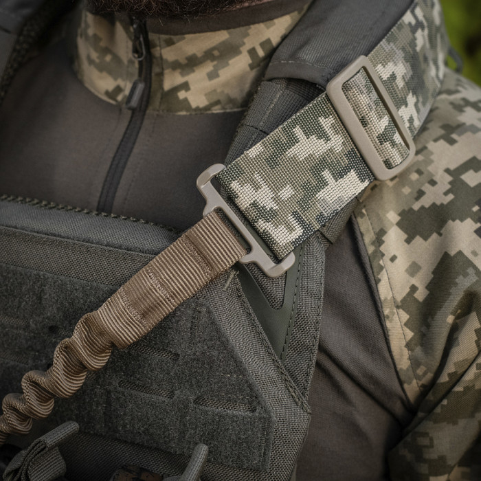 M-Tac ремінь збройовий  одноточковий еластичний Multicam