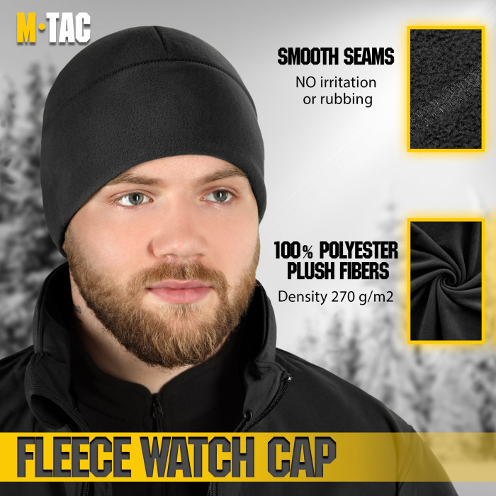 M-Tac шапка Watch Cap Elite фліс (320г/м2) with Slimtex Army Olive M