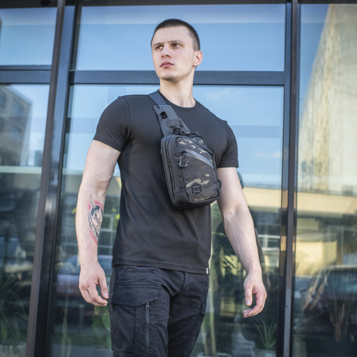 M-Tac сумка Cross Bag Slim Elite Hex Multicam Black/Black