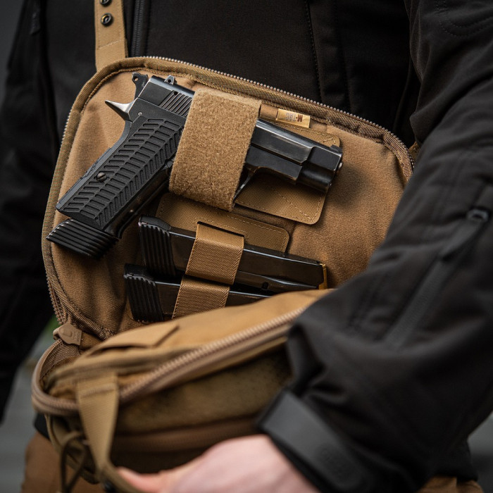 M-Tac сумка Sphaera Hardsling Bag Large з липучкою Elite Coyote