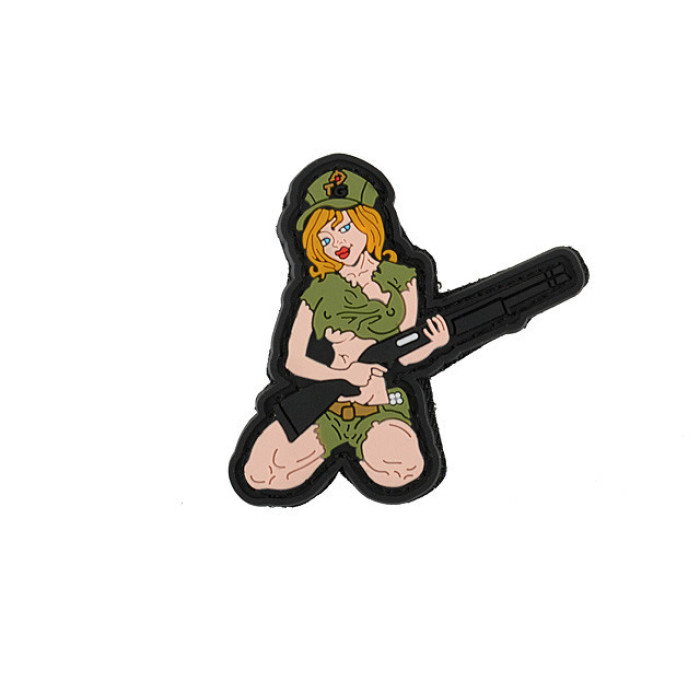 Нашивка Tactical girl №8 lucky PVC