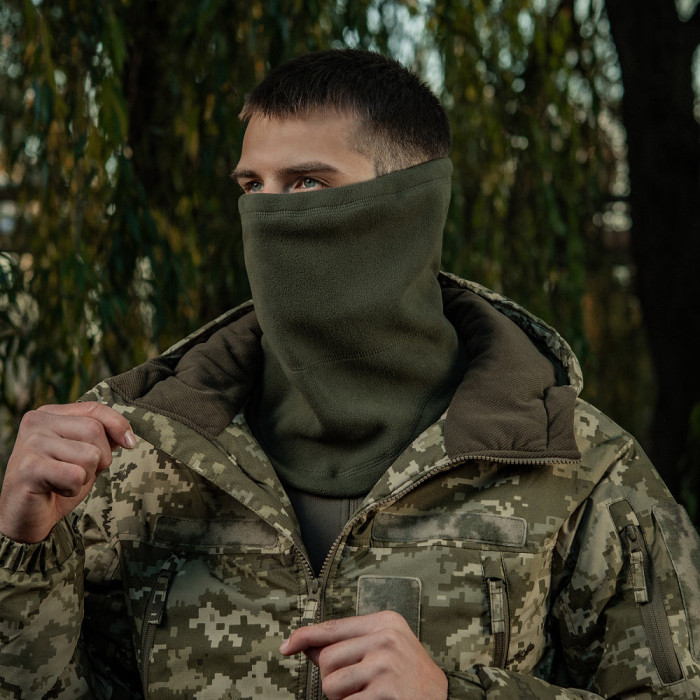 M-Tac шарф-труба анатомічний з затяжкою Elite фліс (320г/м2) Army Olive L/XL
