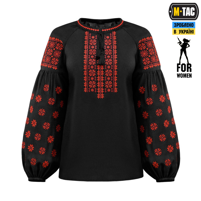 M-Tac вишиванка жіноча 100% льон чорна M