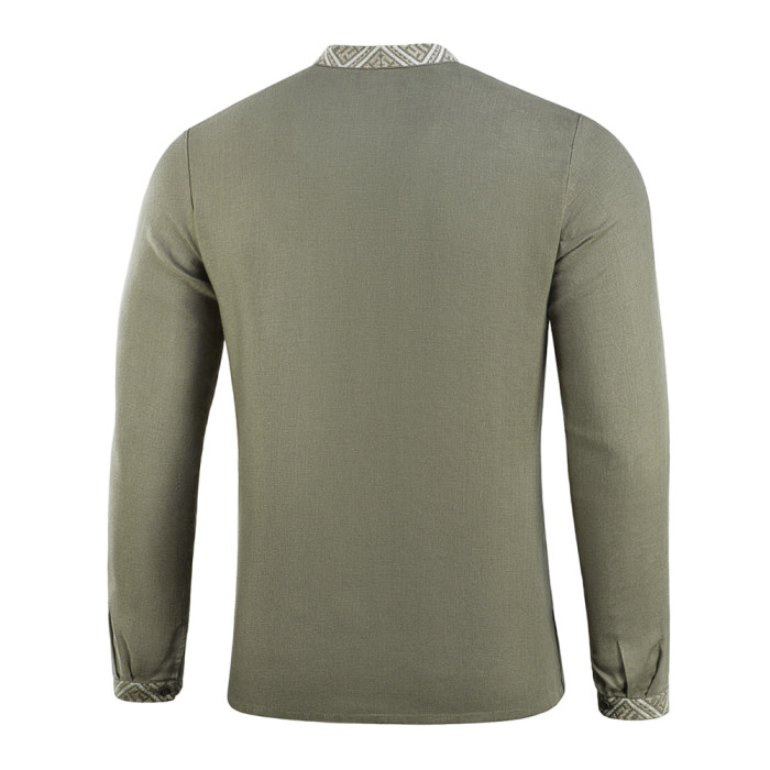 M-Tac вишиванка 100% льон тип 2 олива 2XL