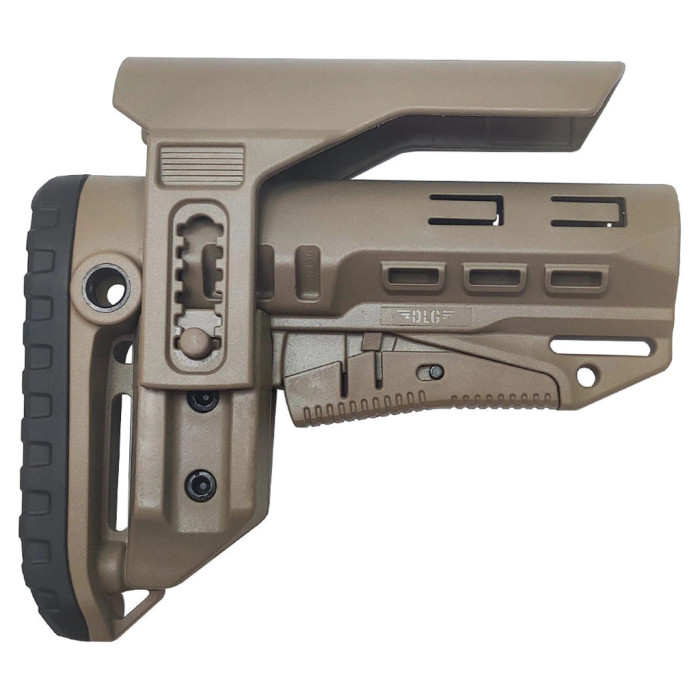 Приклад Tactical Coyote 4,5 см DLG TBS  with PCP (DLG-087\052) з вис підщічником антабка на 2 стор  